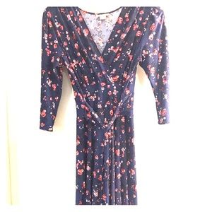 Navy Floral 40s style dress